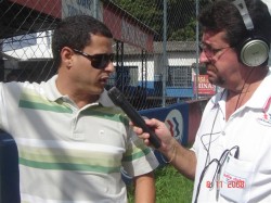 Presidente da URT Sérgio Vita e o repórter Fausto Mundim
